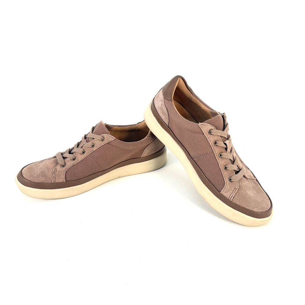 Vionic Women's Brown Mayra Lace Up and Side Zip Casual Sneakers Size 8